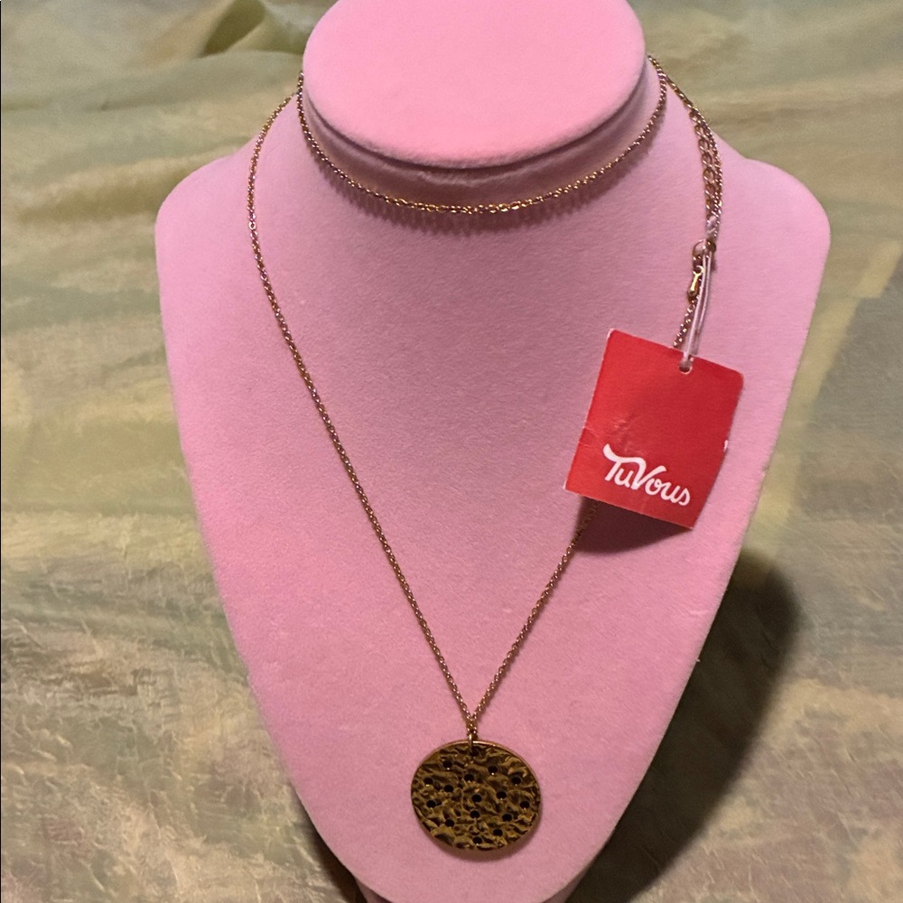 Gold Pendant Necklace- nwt